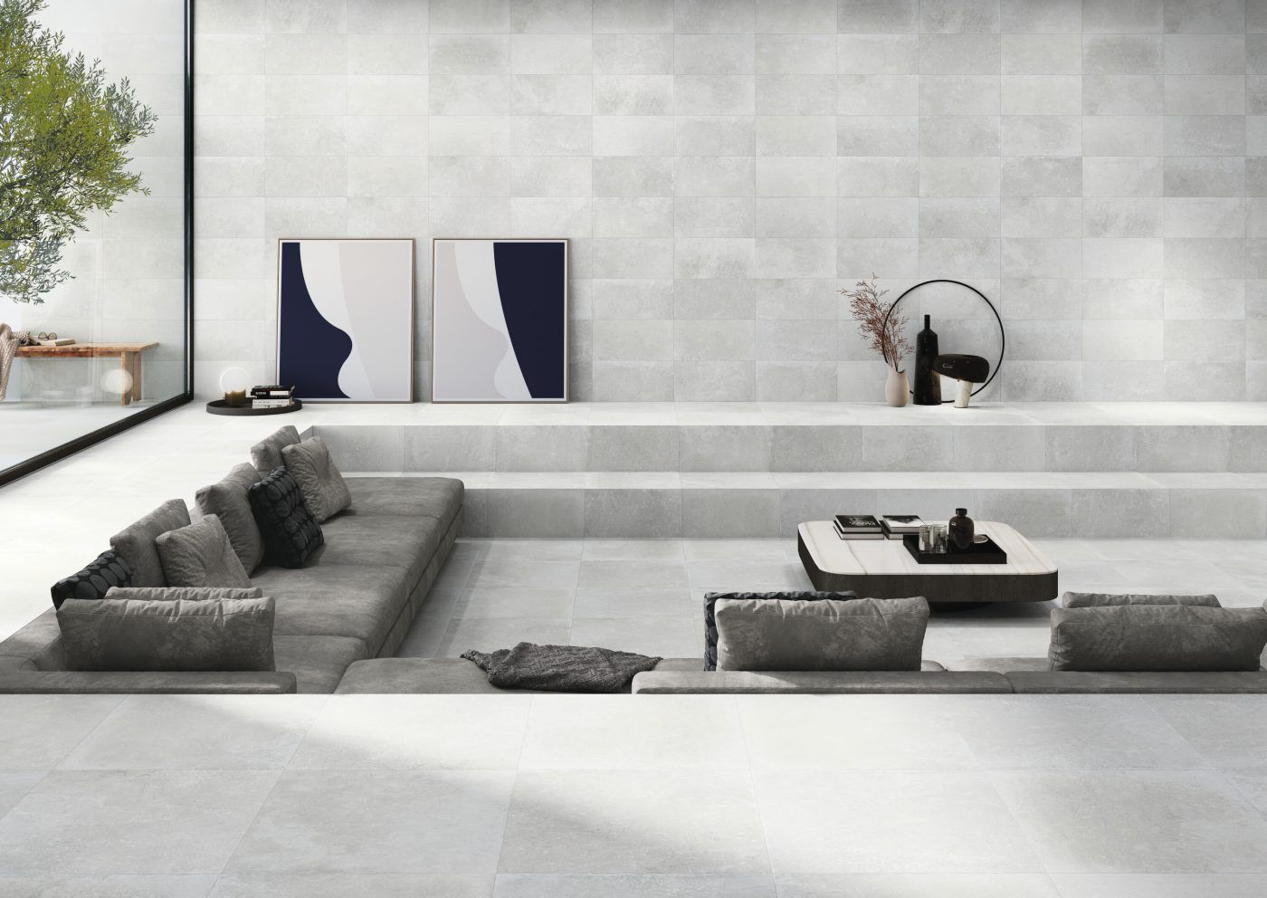 Mat Midtown White Porcelain Stoneware R10 60 x 120 cm - Cifre Ceramica