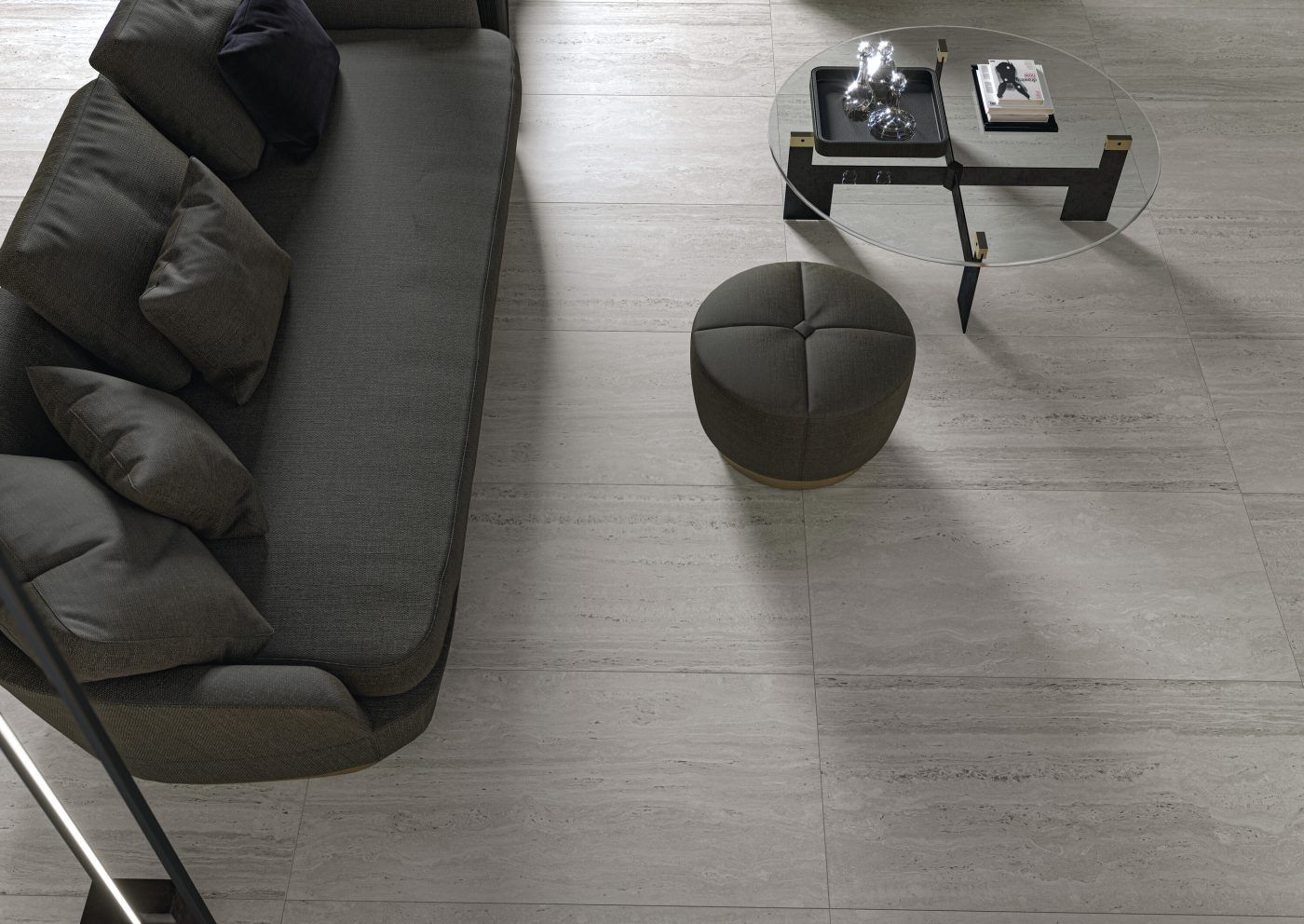 Porcelain Stoneware Liceo Travertin White Matte R9 60 x 120 cm - Cifre Ceramica