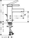 Zesis S Mtigeur de lavabo 100 CoolStart avec garniture de vidage à tirette