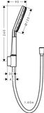 Raindance Alive Select S Ensemble support mural et douchette 125 3jet EcoSmart avec flexible de douche Designflex 160 cm