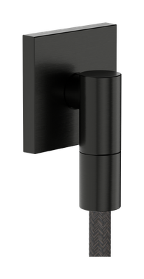 Coude de raccordement Hansgrohe FixFit Fine E en noir chromé brossé