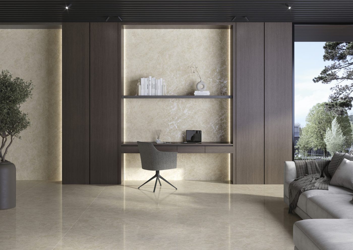 Polished Cristallo Bianco Porcelain Stoneware 60 x 120 cm - Cifre Ceramica