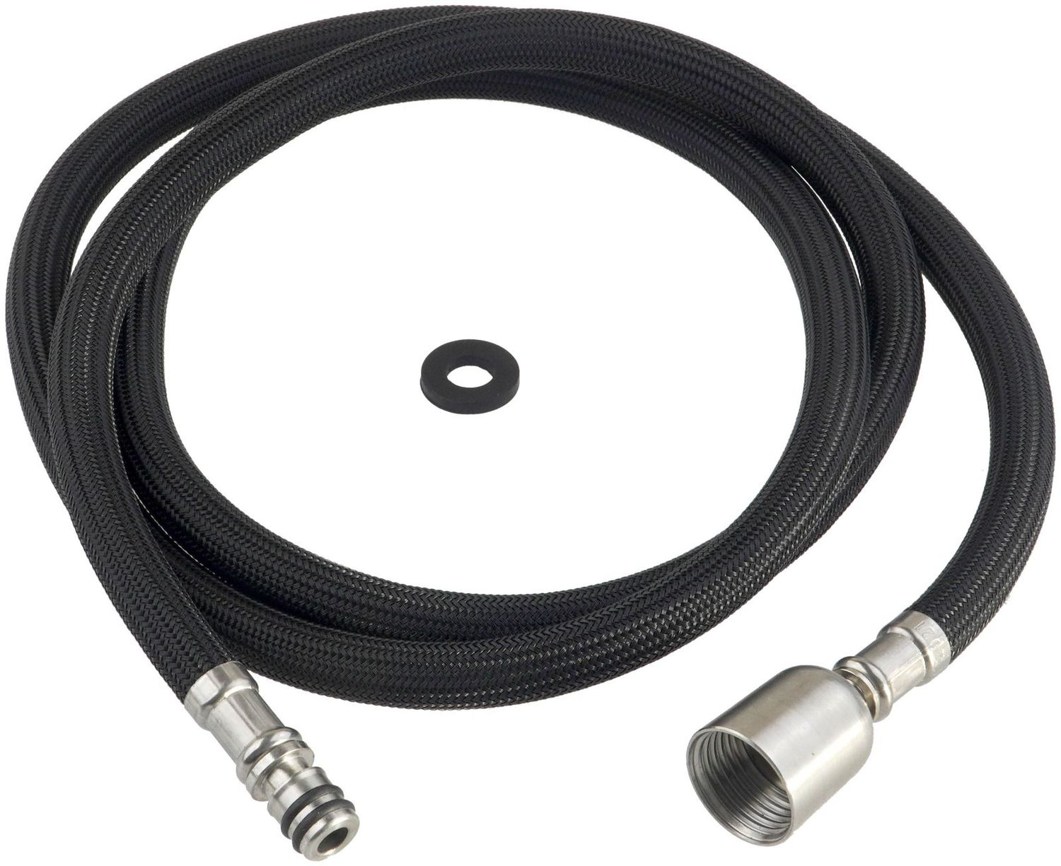 Flexible Kitchen Faucet Hose with Pull-Out Nylon Spray in Black