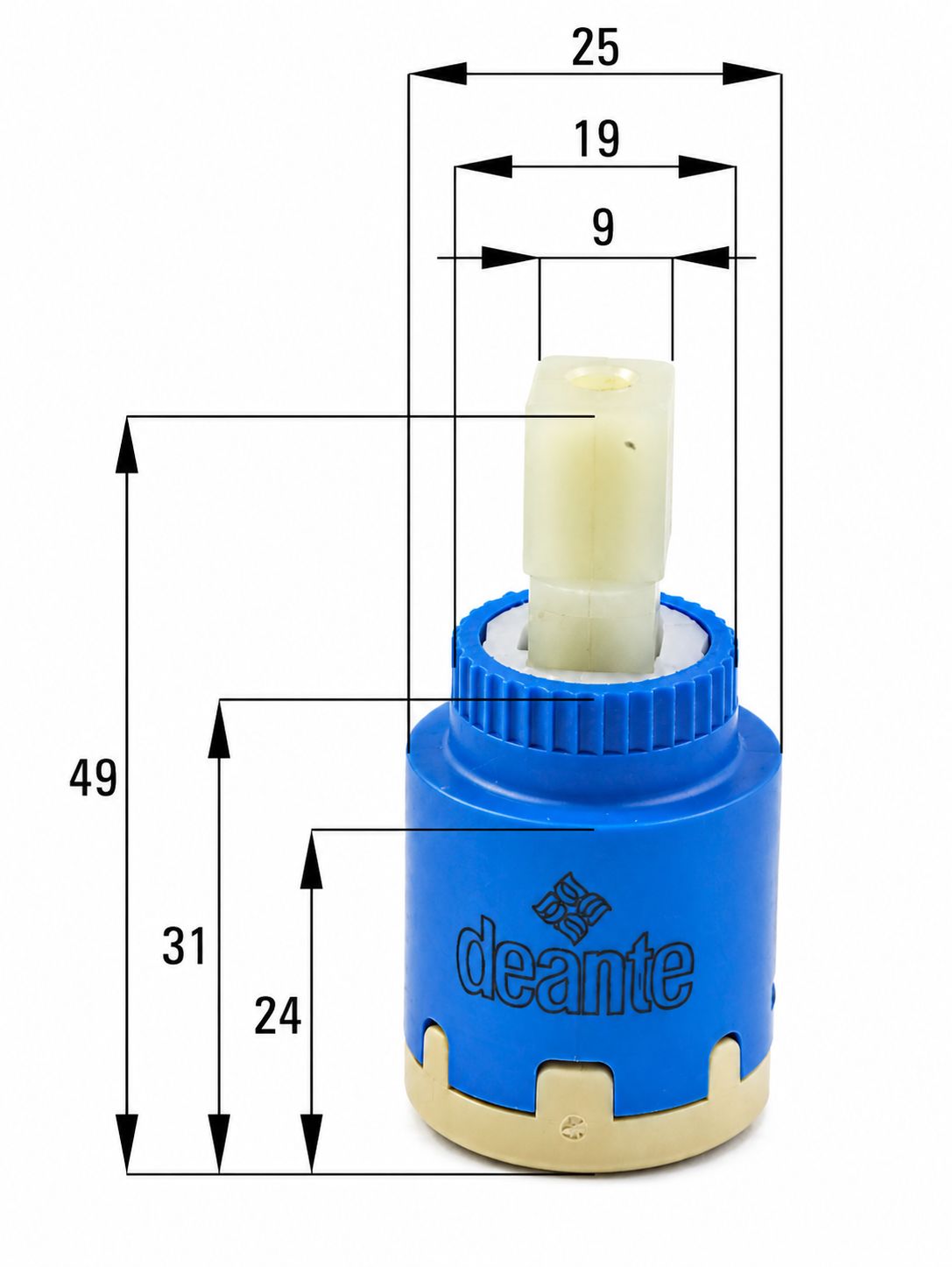 Cartouche en céramique Deante 25 mm pour mitigeur Alpinia — vue 3