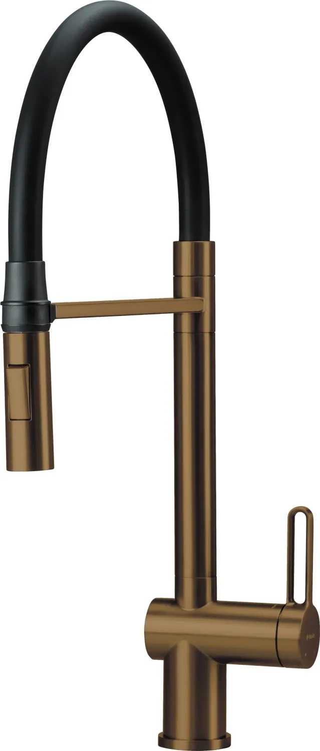 Deante Magnetic Kitchen Mixer with Pull-Out Spray in Chrome / Matte Black, 2 Jets