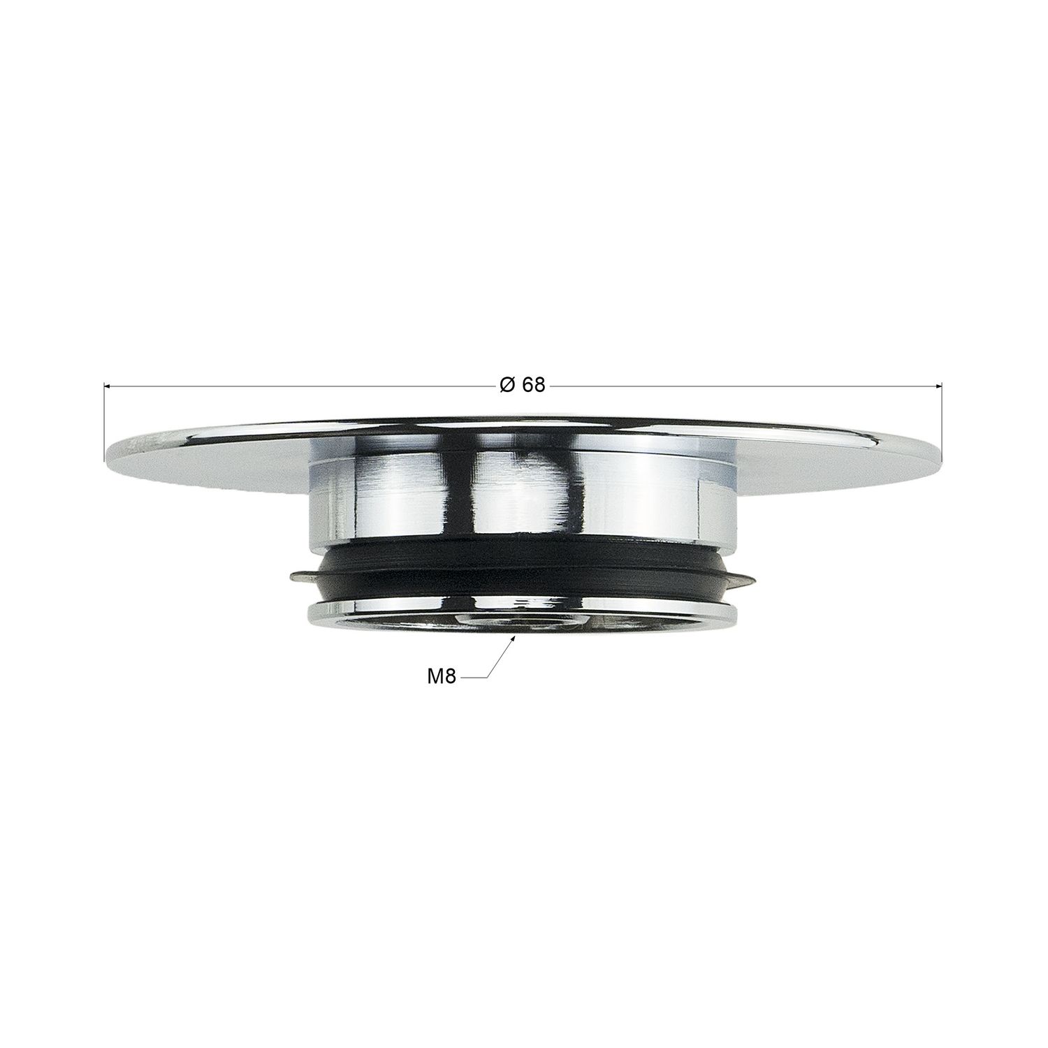 Plaque pour bonde de lavabo click-clac Deante — vue 4