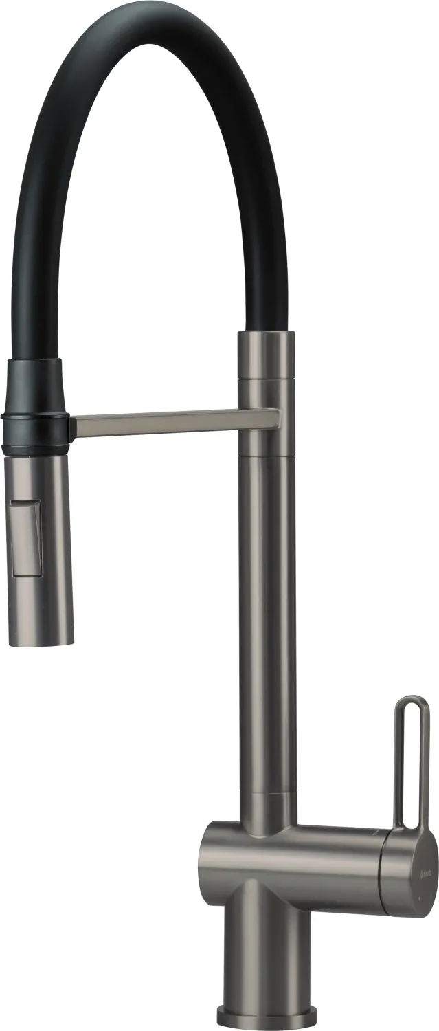 Deante Magnetic Kitchen Mixer with Pull-Out Spray in Chrome / Matte Black, 2 Jets