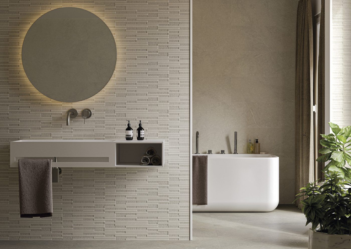 Grès cérame Munich Taupe mat R9 60 x 120 cm - Cifre Ceramica — vue 3