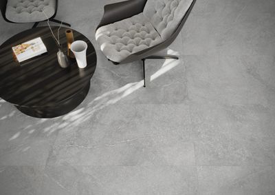 Gres porcellanato effetto pietra · Cifre Ceramica · Munich · 60 x 120 cm · Grigio clair