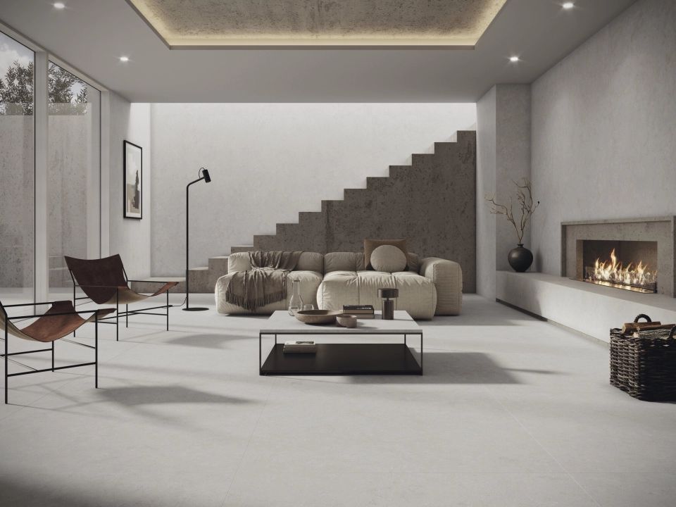 Cronos Ivory Matte Porcelain Stoneware R9 60 x 120 cm - Cifre Ceramica