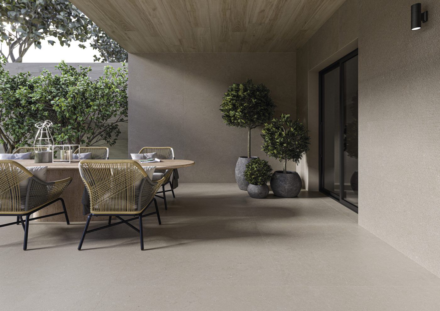Rift Sand Matte Porcelain Stoneware Brushed 60 x 120 cm - Cifre Ceramica
