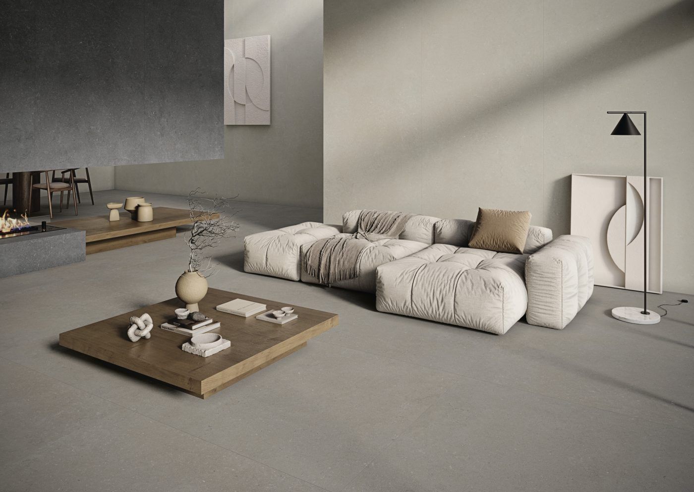 Rift Anthracite Matte Brushed Porcelain Stoneware 60 x 120 cm - Cifre Ceramica