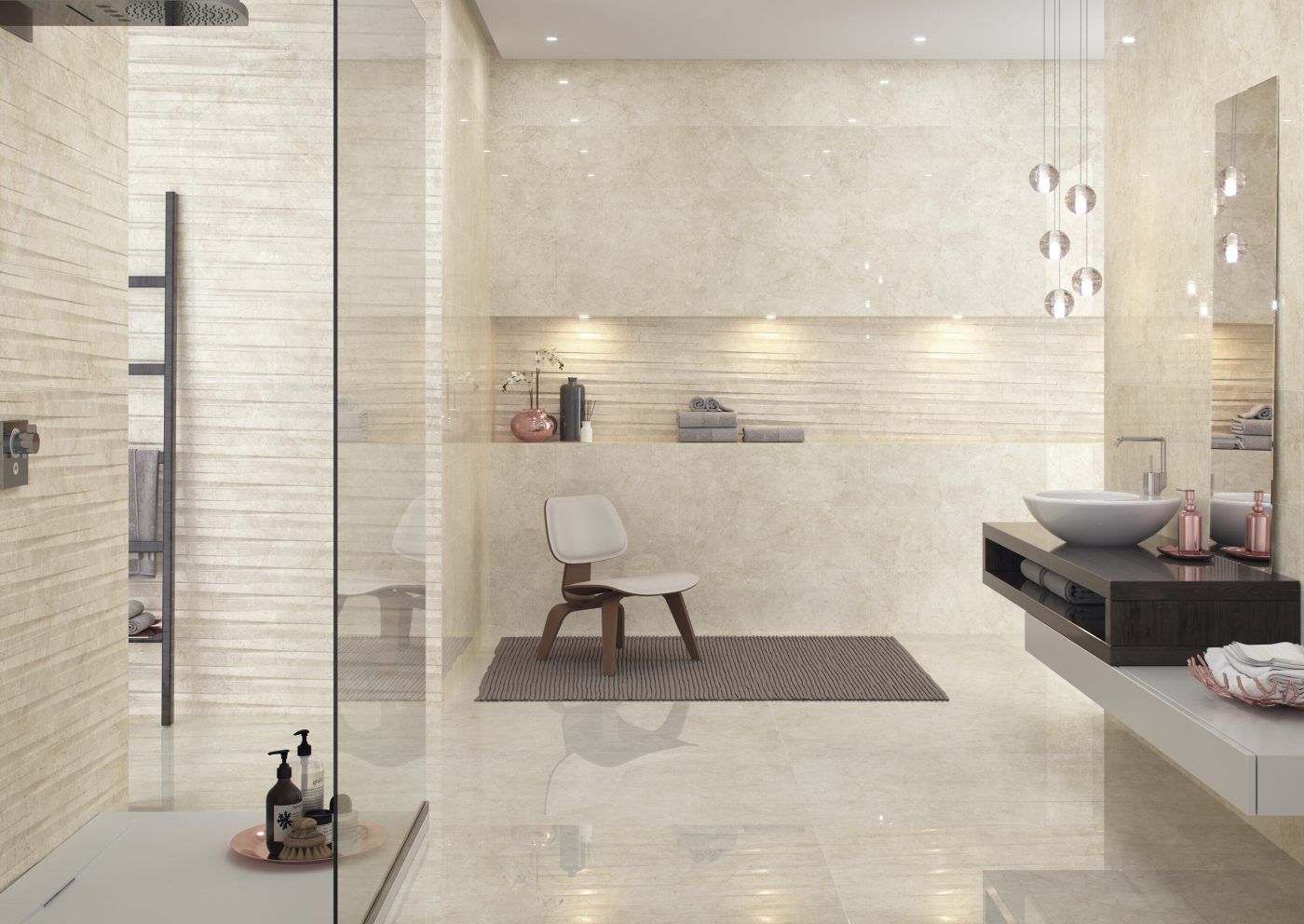 Grès cérame Crema Marfil mat 60 x 120 cm - Cifre Ceramica — vue 2
