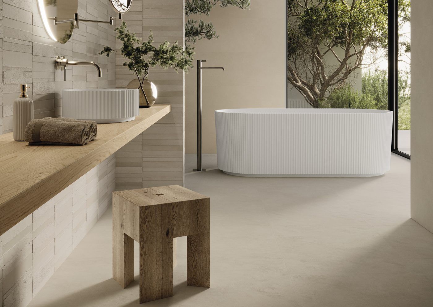 Porcelain Stoneware Origin Bone Matte Brushed 60 x 120 cm - Cifre Ceramica