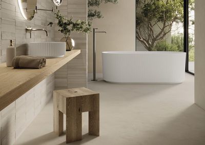 Grès cérame Origin Bone Mat Brushed 60 x 120 cm - Cifre Ceramica