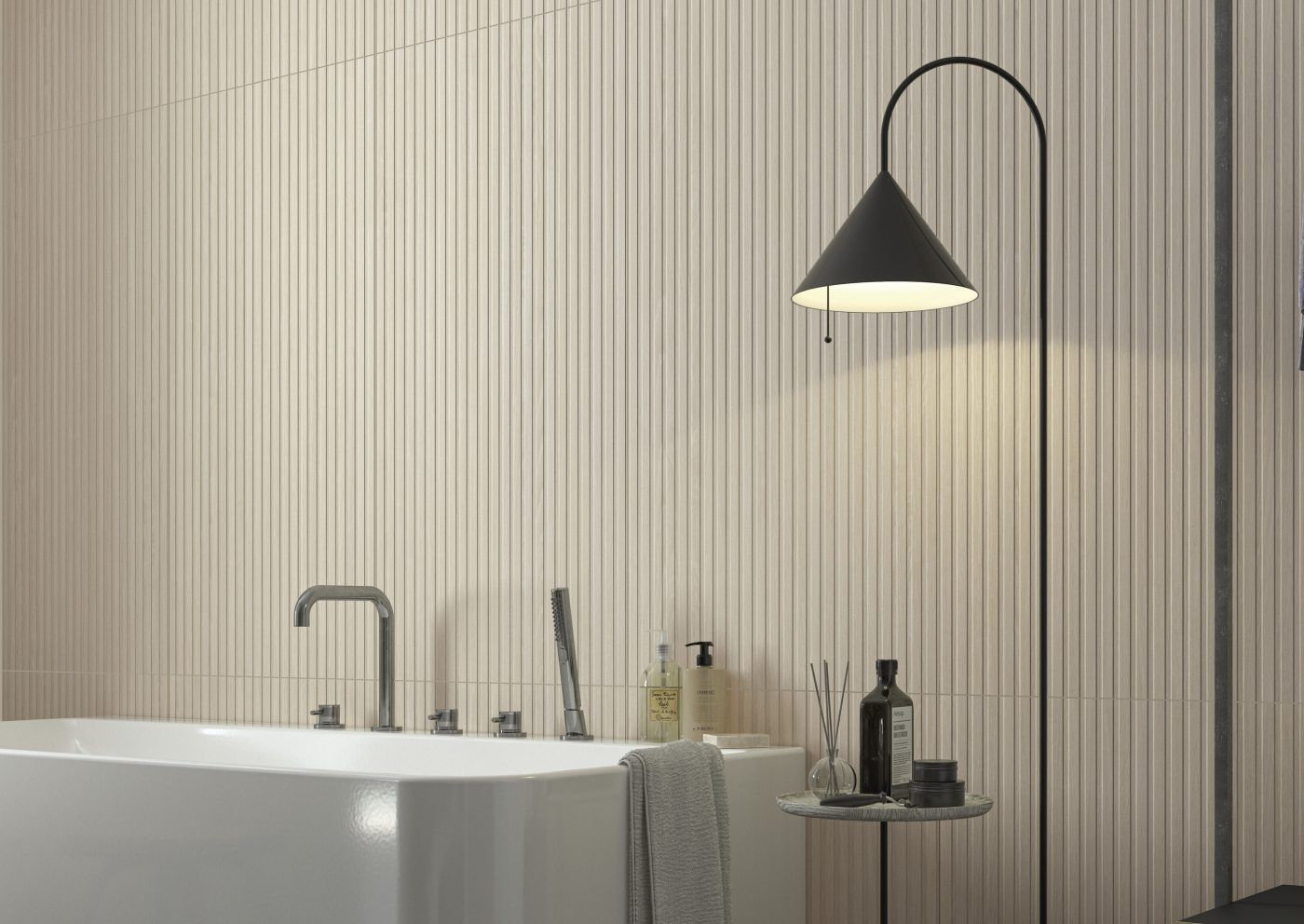 Linier Almond Matte White Paste 60 x 120 cm - Cifre Ceramica