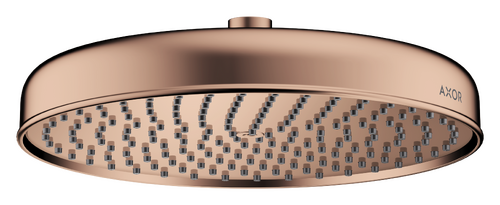 AXOR Archivio 240 Overhead Shower 1 Jet EcoSmart in Polished Red Gold
