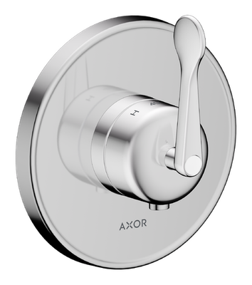 Set de finition pour mitigeur de douche encastré thermostatique AXOR Archivio avec poignée manette
