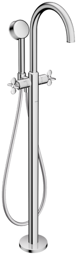 AXOR Archivio Floor-Mounted Bath/Shower Mixer, Cross Handles
