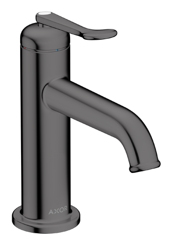 AXOR Archivio 90 CoolStart Basin Mixer with Lever Handle and Free-Flow Waste in Polished Black Chrome