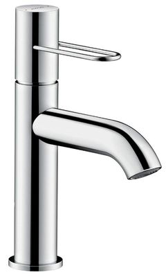 Mitigeur de lavabo AXOR Uno 100 en laiton chromé avec poignée étrier et bonde à écoulement libre