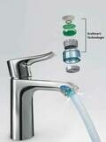 Metris Mitigeur de lavabo 110 Eco CH3 CoolStart , avec tirette et vidage