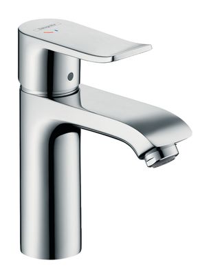 Mitigeur de lavabo Hansgrohe Metris 110  CoolStart en laiton chromé avec tirette et vidage