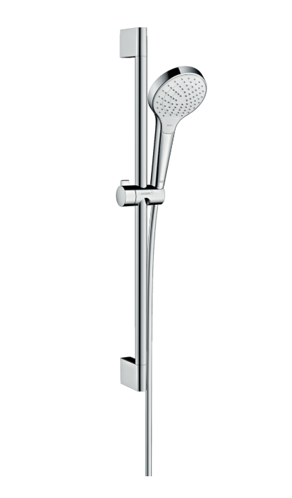 Barre de douche Hansgrohe avec douchette à main Croma Select  S EcoSmart 3 jets et flexible Comfortflex