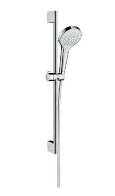 Barre de douche Hansgrohe avec douchette à main Croma Select  S EcoSmart 3 jets et flexible Comfortflex