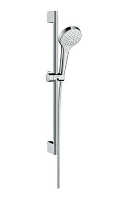 Barre de douche Hansgrohe avec douchette à main Croma Select  S EcoSmart 3 jets et flexible Comfortflex