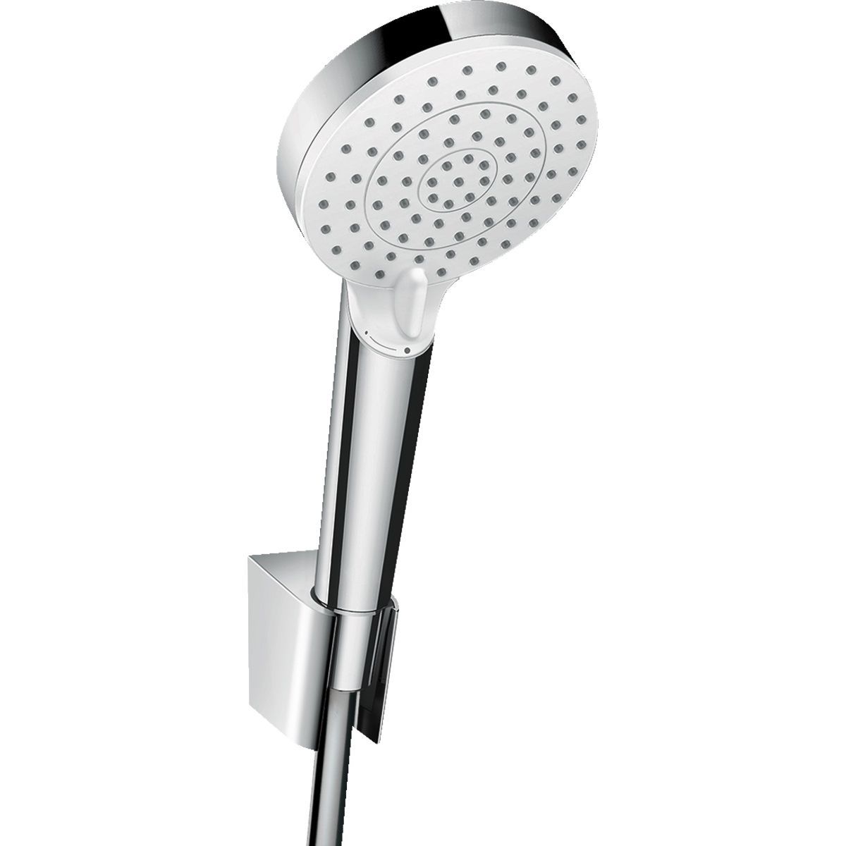 Support mural Hansgrohe avec douchette à main Crometta Vario EcoSmart 2 jets et flexible Isiflex