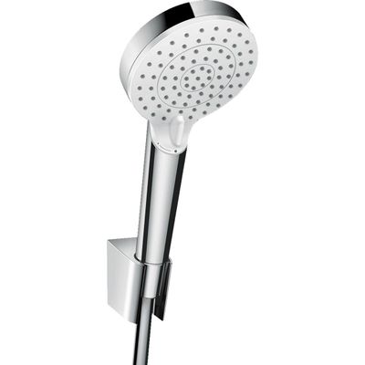 Support mural Hansgrohe avec douchette à main Crometta Vario EcoSmart 2 jets et flexible Isiflex