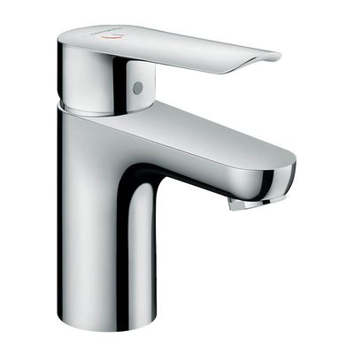 Mitigeur de lavabo Hansgrohe Logis E 75 CoolStart en laiton chromé avec tirette et vidage