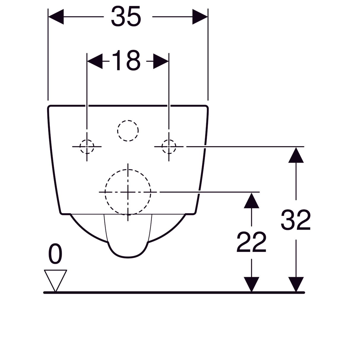 Cuvette suspendue Geberit iCon Square carénée Rimfree avec fixations cachées (sans abattant) - vue 9