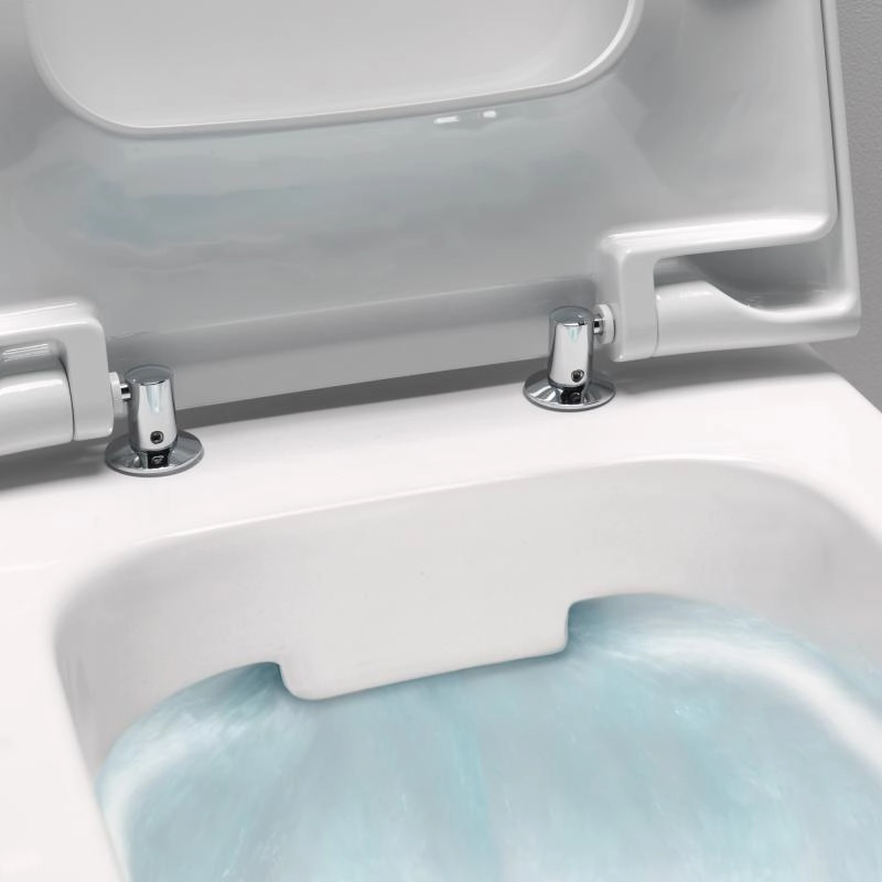 Cuvette suspendue Geberit iCon Square carénée Rimfree avec fixations cachées (sans abattant) - vue 7
