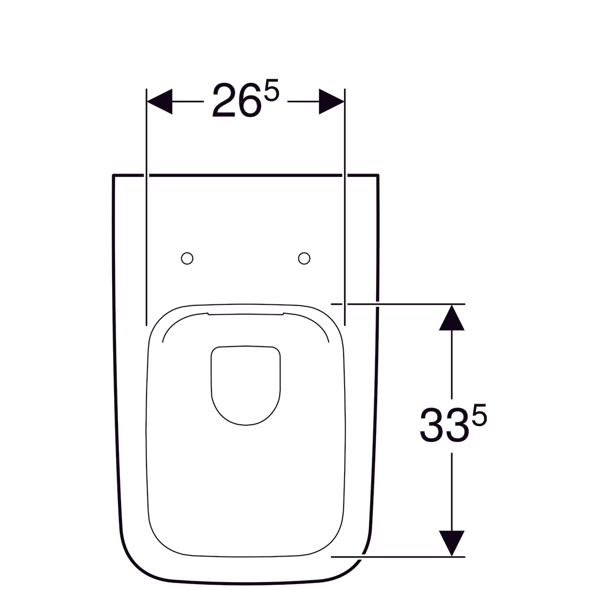 Cuvette suspendue Geberit iCon Square carénée Rimfree avec fixations cachées (sans abattant) - vue 8