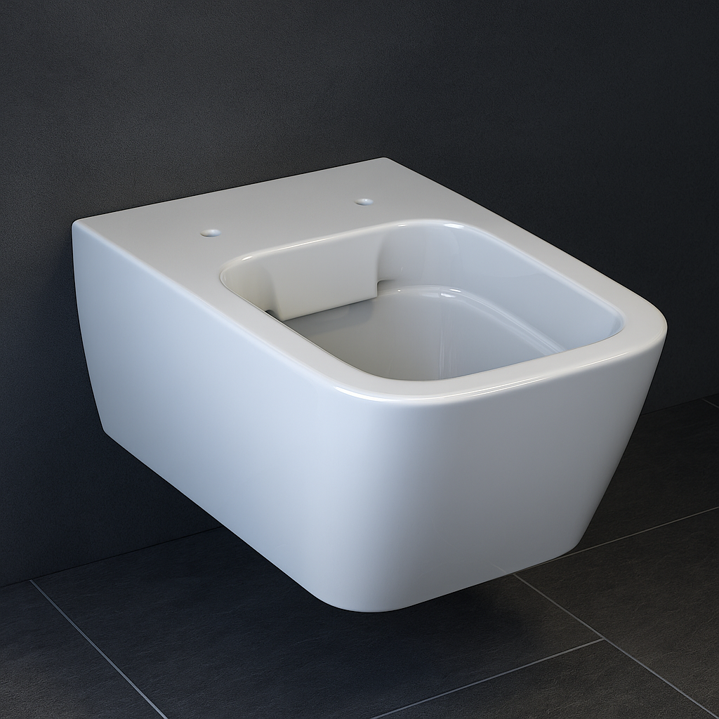 Cuvette suspendue Geberit iCon Square carénée Rimfree avec fixations cachées (sans abattant) - vue 3