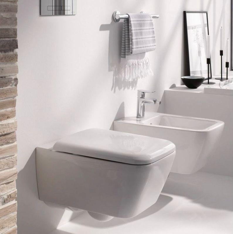 Cuvette suspendue Geberit iCon Square carénée Rimfree avec fixations cachées (sans abattant)