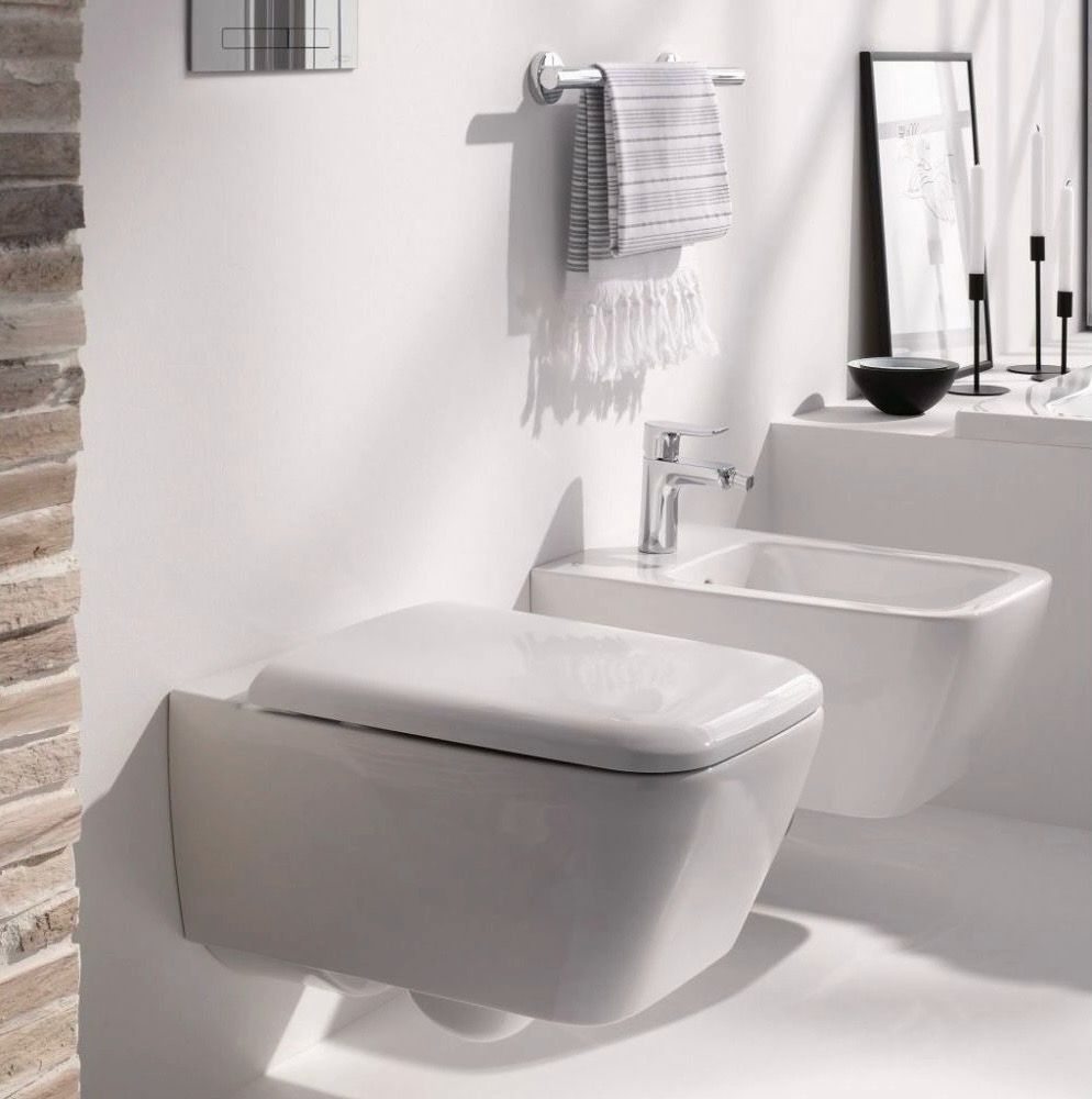Geberit iCon Square Rimfree Wall-Hung Toilet Bowl with Concealed Fixings