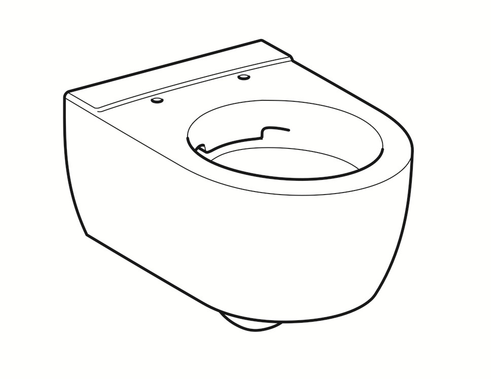 Cuvette suspendue Geberit iCon ronde carénée Rimfree avec fixations cachées (sans abattant) - vue 6