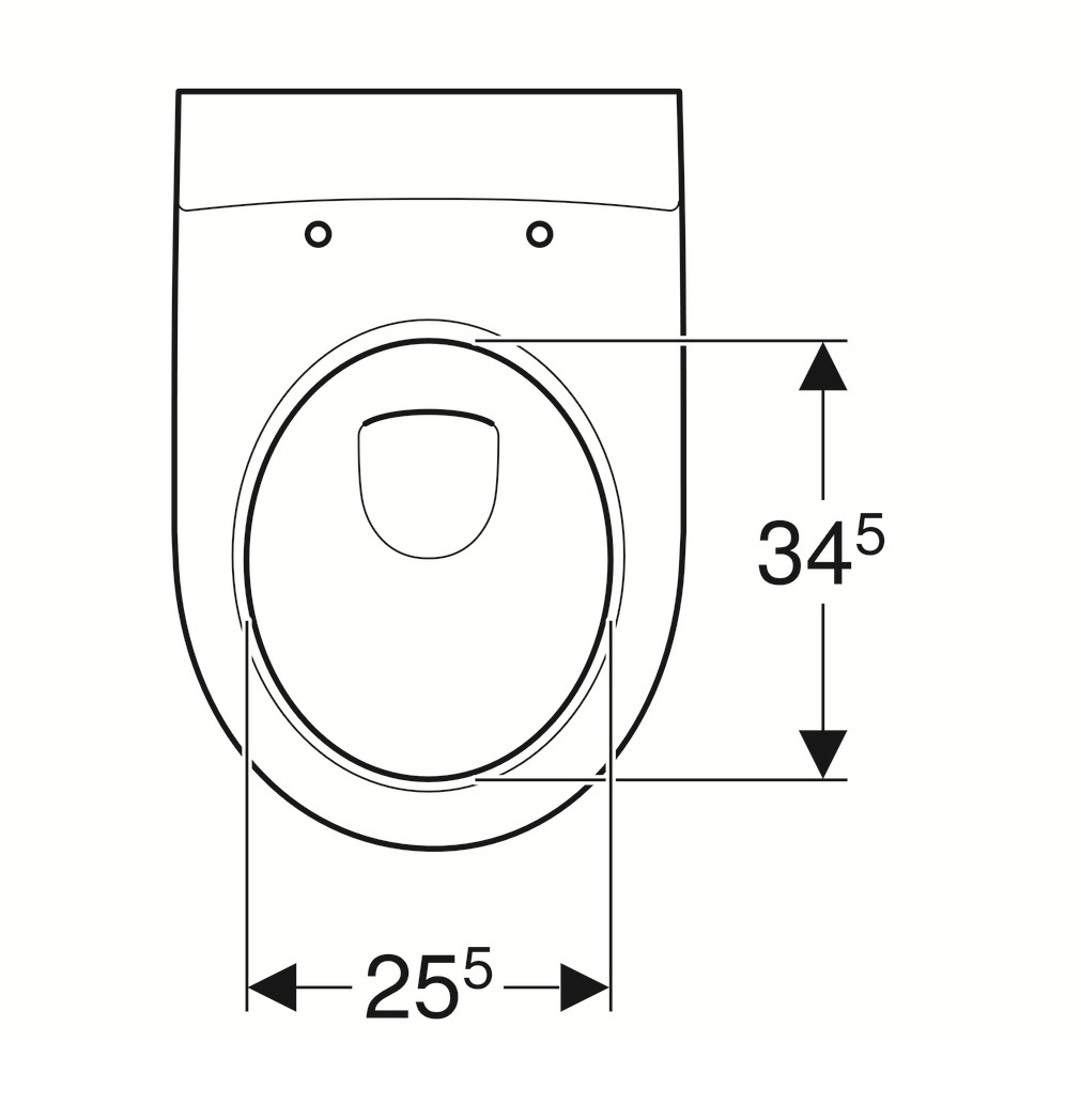 Cuvette suspendue Geberit iCon ronde carénée Rimfree avec fixations cachées (sans abattant) - vue 7