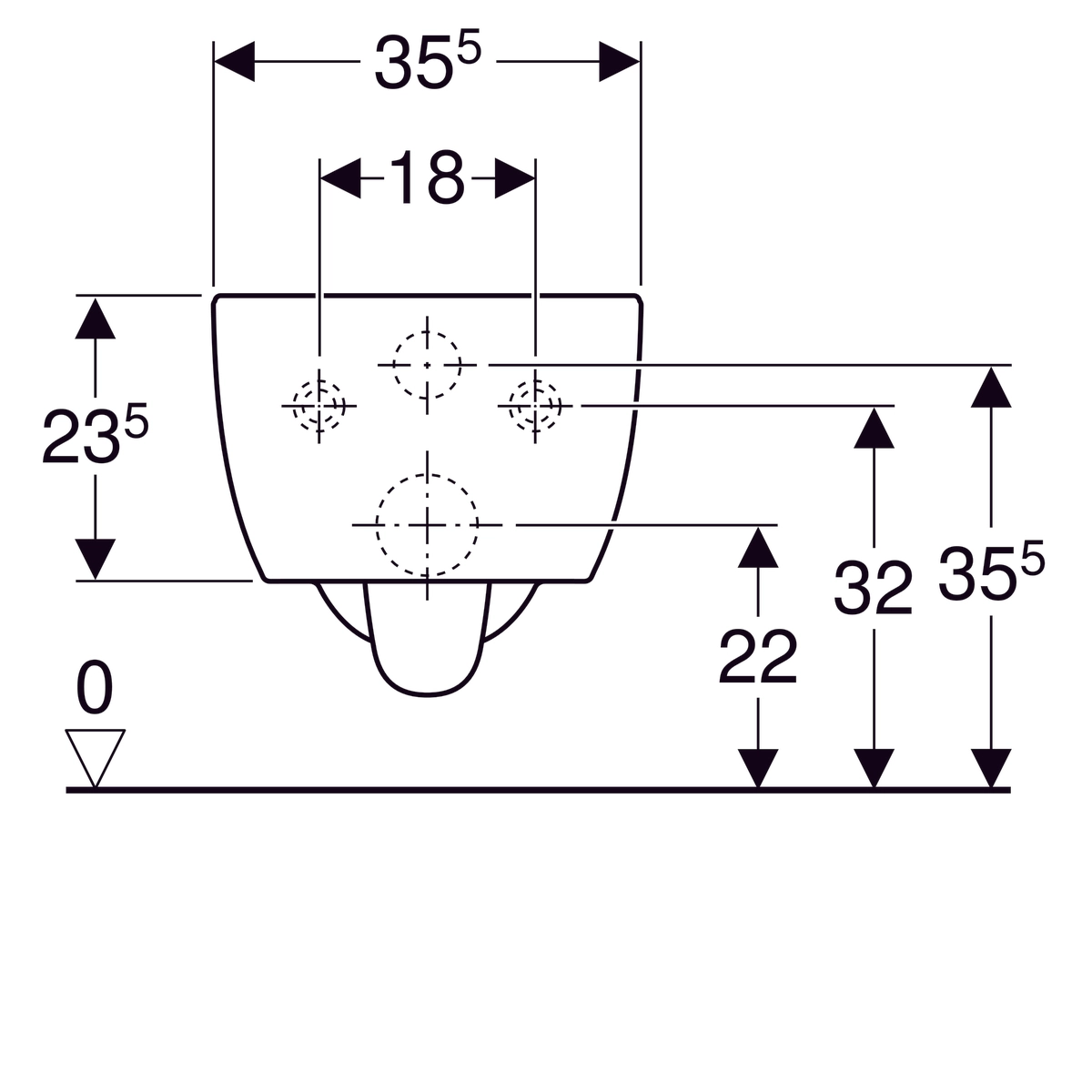 Cuvette suspendue Geberit iCon ronde carénée Rimfree avec fixations cachées (sans abattant) - vue 8
