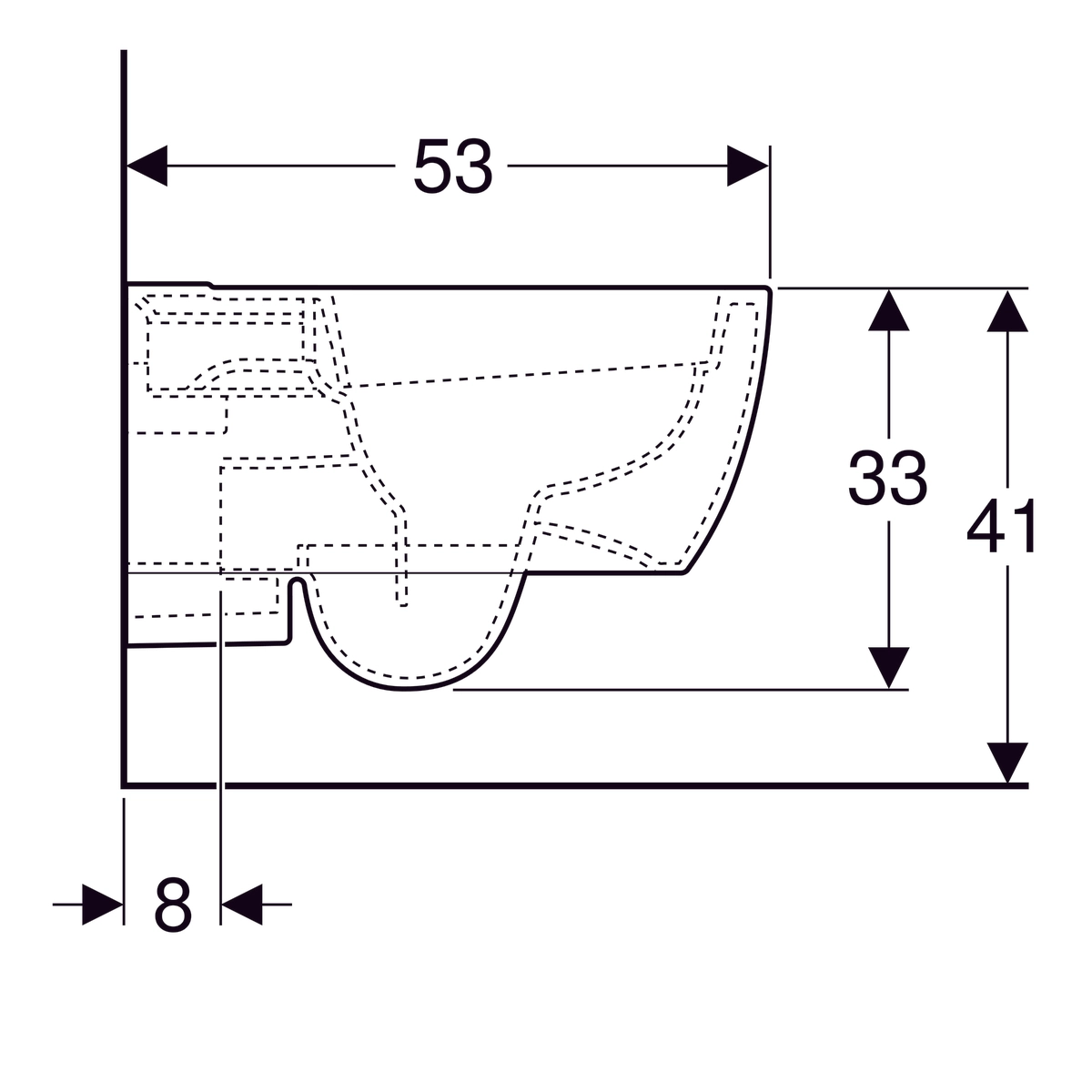 Cuvette suspendue Geberit iCon ronde carénée Rimfree avec fixations cachées (sans abattant) - vue 9