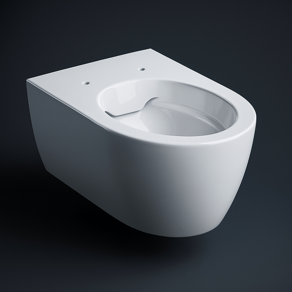 Cuvette suspendue Geberit iCon ronde carénée Rimfree avec fixations cachées (sans abattant) - vue 3