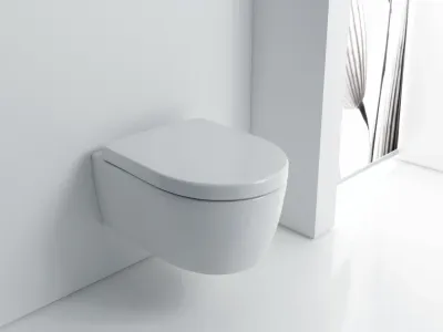 Geberit iCon Round Rimfree Wall-Hung Toilet Bowl with Hidden Fixings