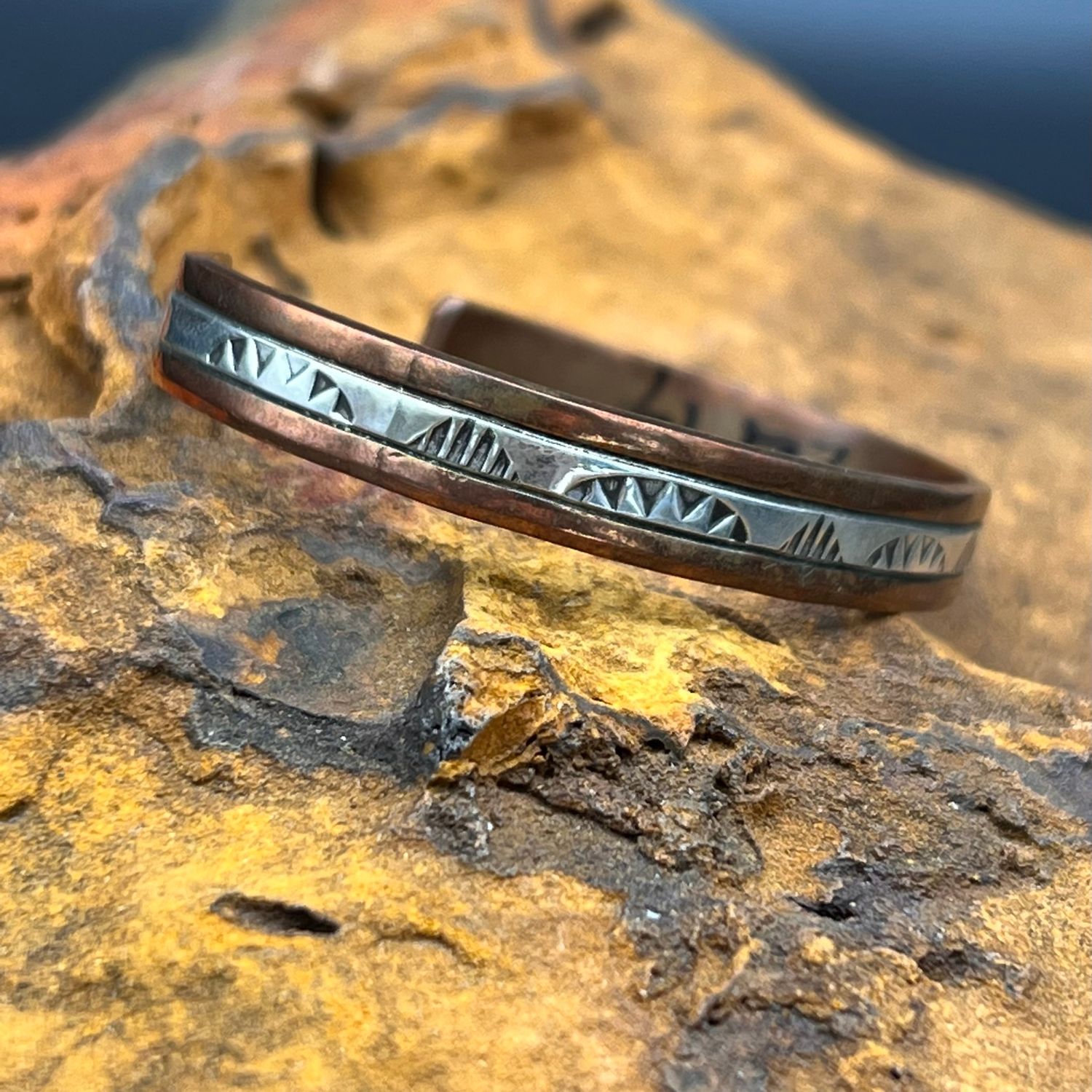 STERLING SILVER &amp; COPPER CUFF [6.75&quot;]