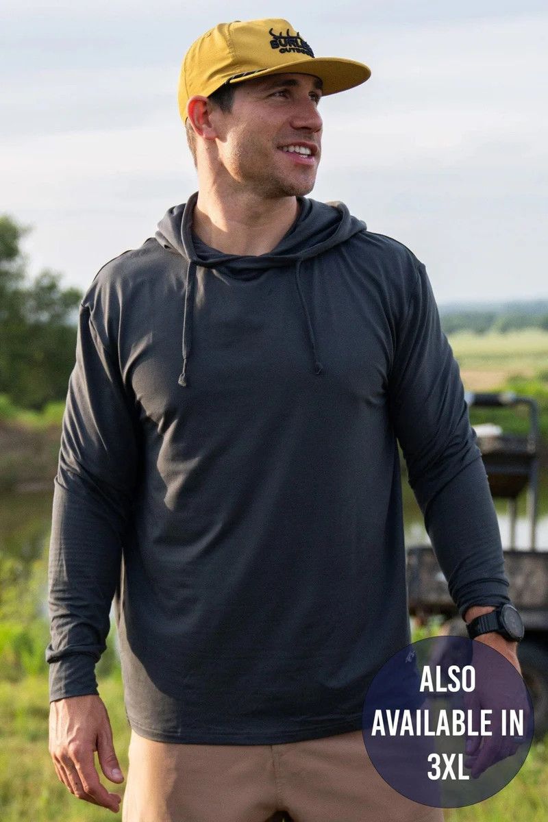 Gun Metal Grey Performance Hoodie, Size: X-Large