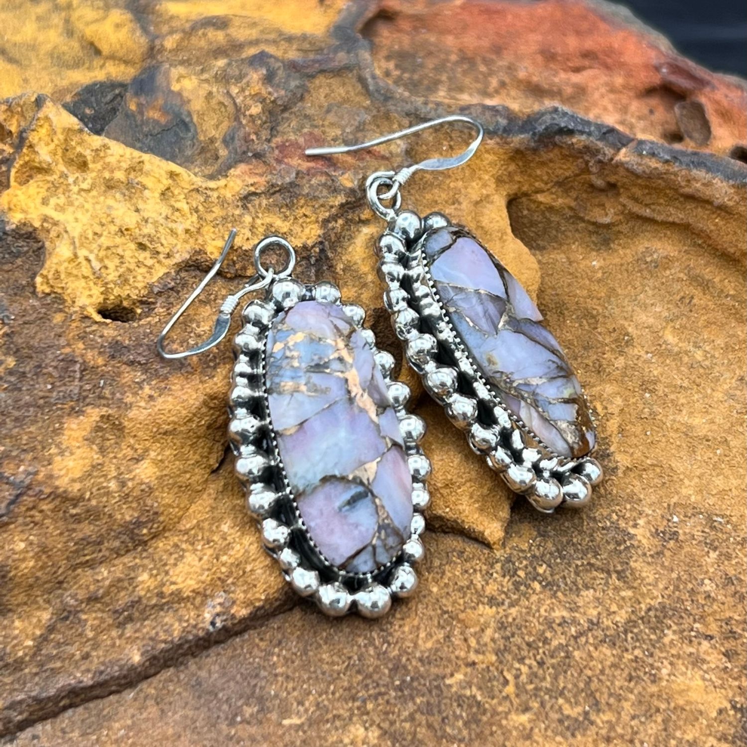 [22078] PINK GOLD EARRINGS