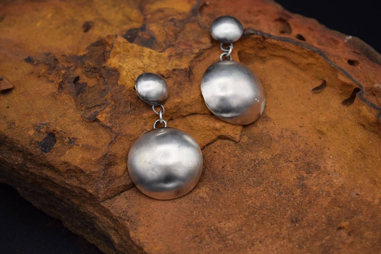 TIM YAZZIE, STERLING EARRINGS