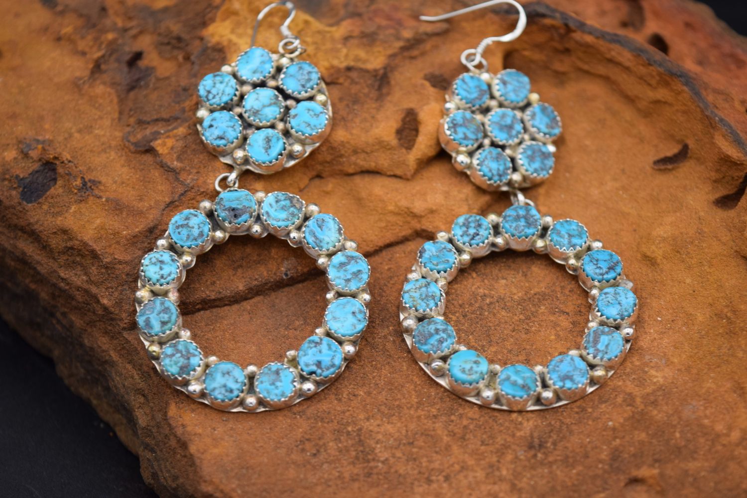 TURQUOISE CIRCLE EARRINGS